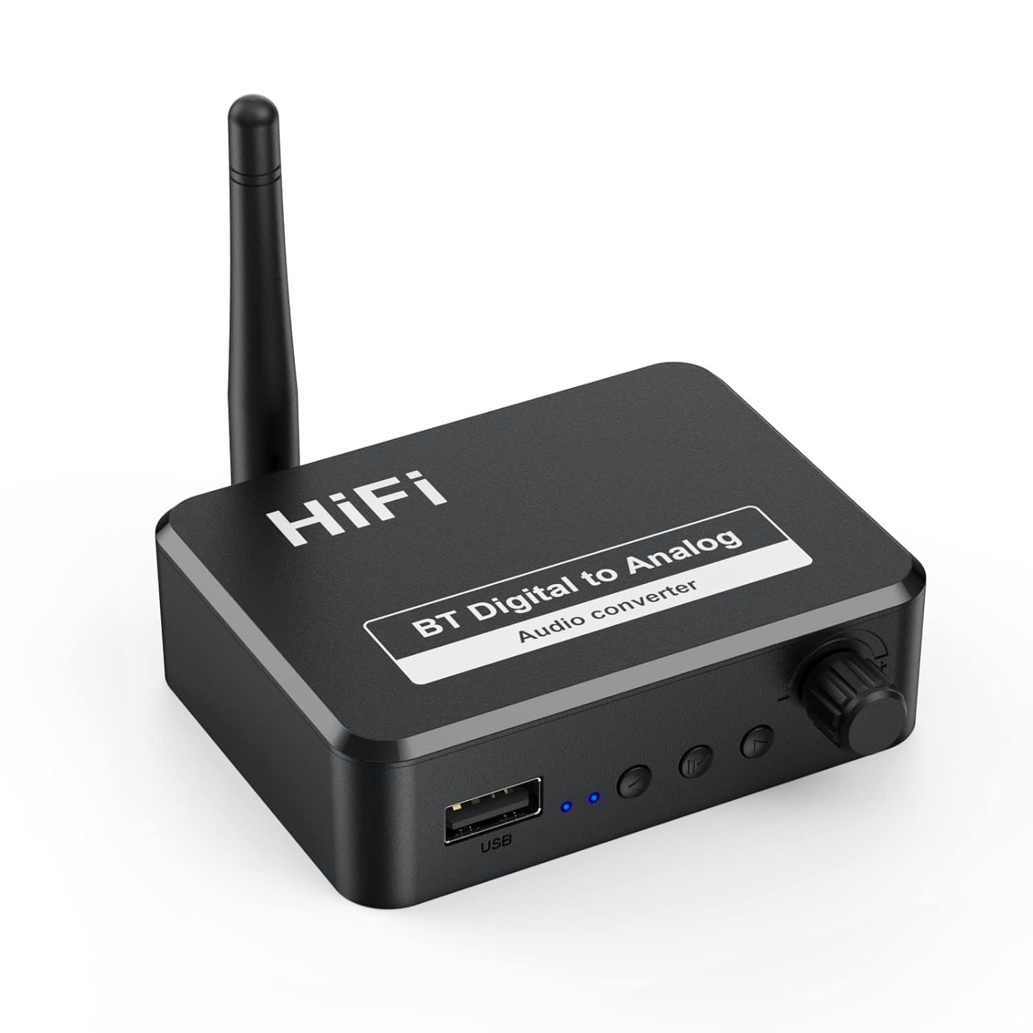 WeFly Digital to Analog Audio Converter, Wireless 5.3 Bluetooth DAC with 3.5mm Output Coaxial Digital to Analog Bluetooth Receiver Digital to Analog Converter for TV, Game Console, CD Player, MP3-image-16