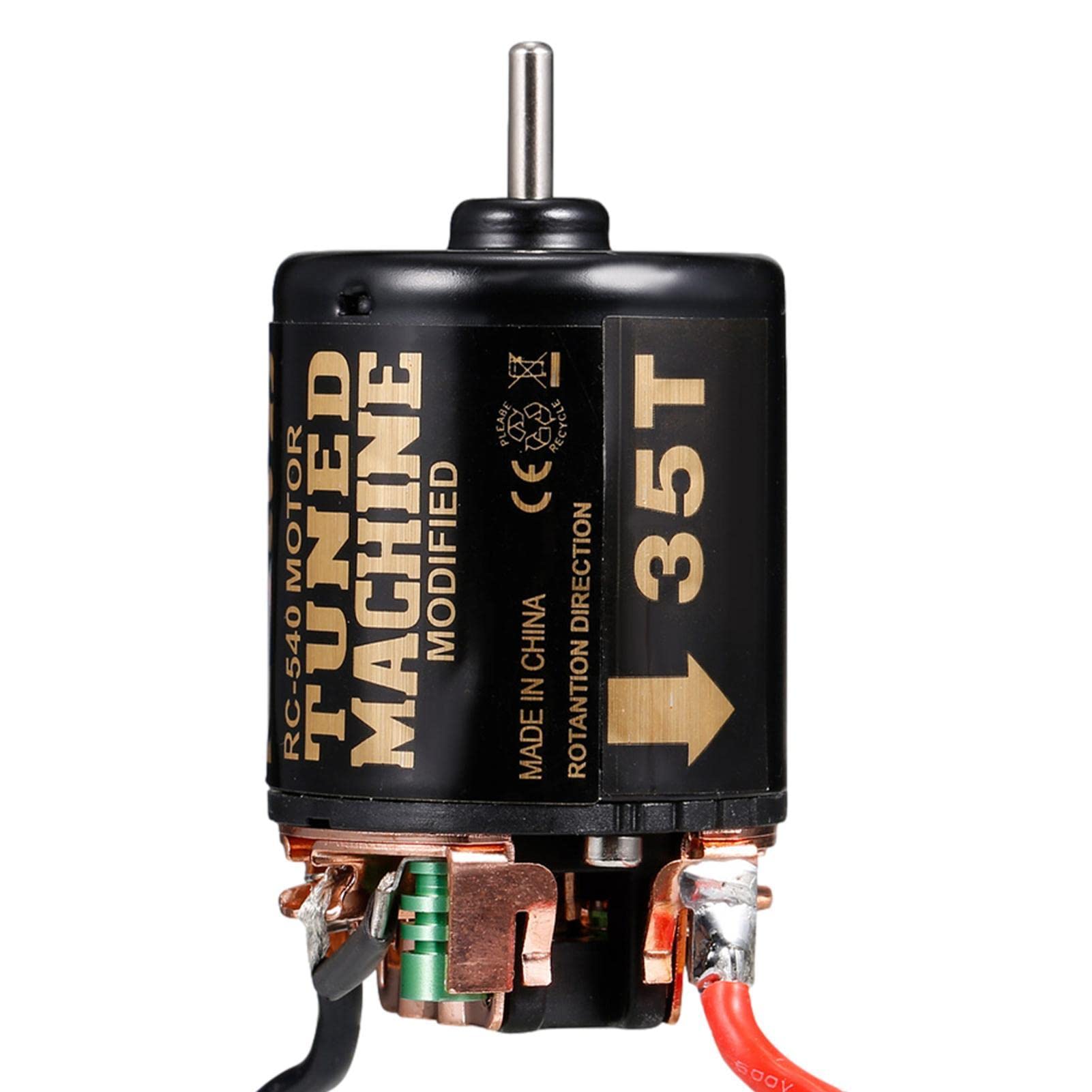 RC Brushed Motor - Double Ball Bearing RC 540 Waterproof Motor - Optimal Efficiency Rc Car Motor 13T/ 21T/ 35T/ 45T/55T/80T, RC Motor 540 Brushed For 1/10 RC Crawler Car