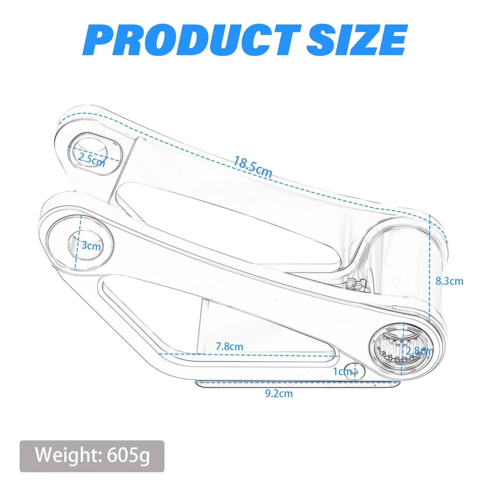 Bieletas de Descenso para FC250 350 450 FS450 FX350 Enlace de Descenso Bieletas Descenso Trasero | Suspensión de motocicleta de aluminio ajustable