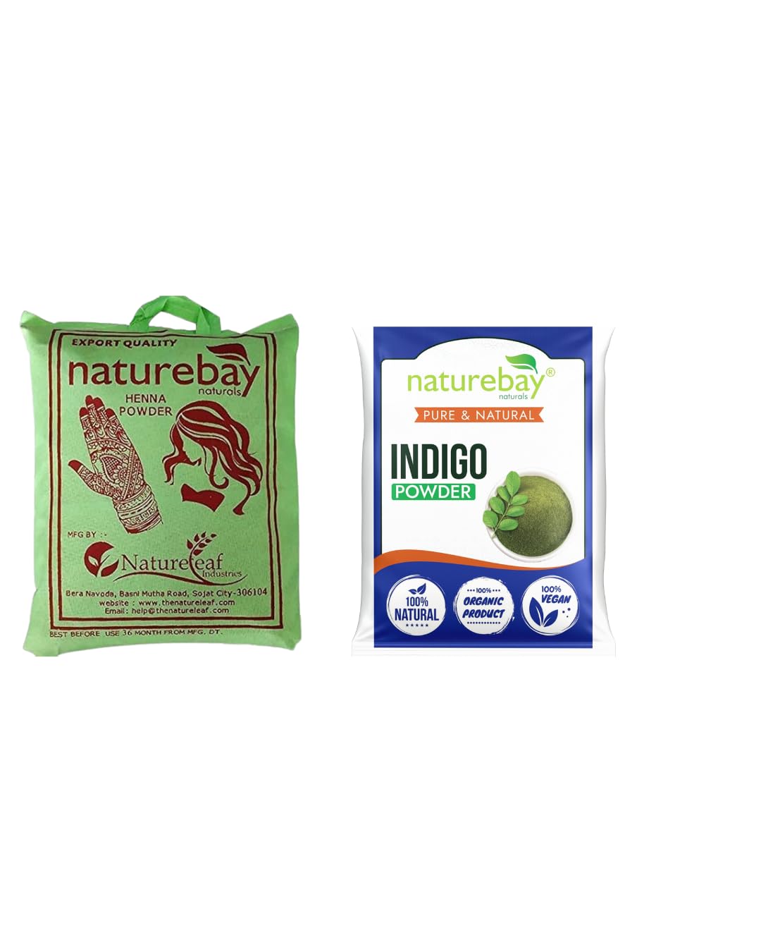 Hair Dye Combo Pack for Black Hair, Henna and Indigo Powder (200g + 200g)-image-40