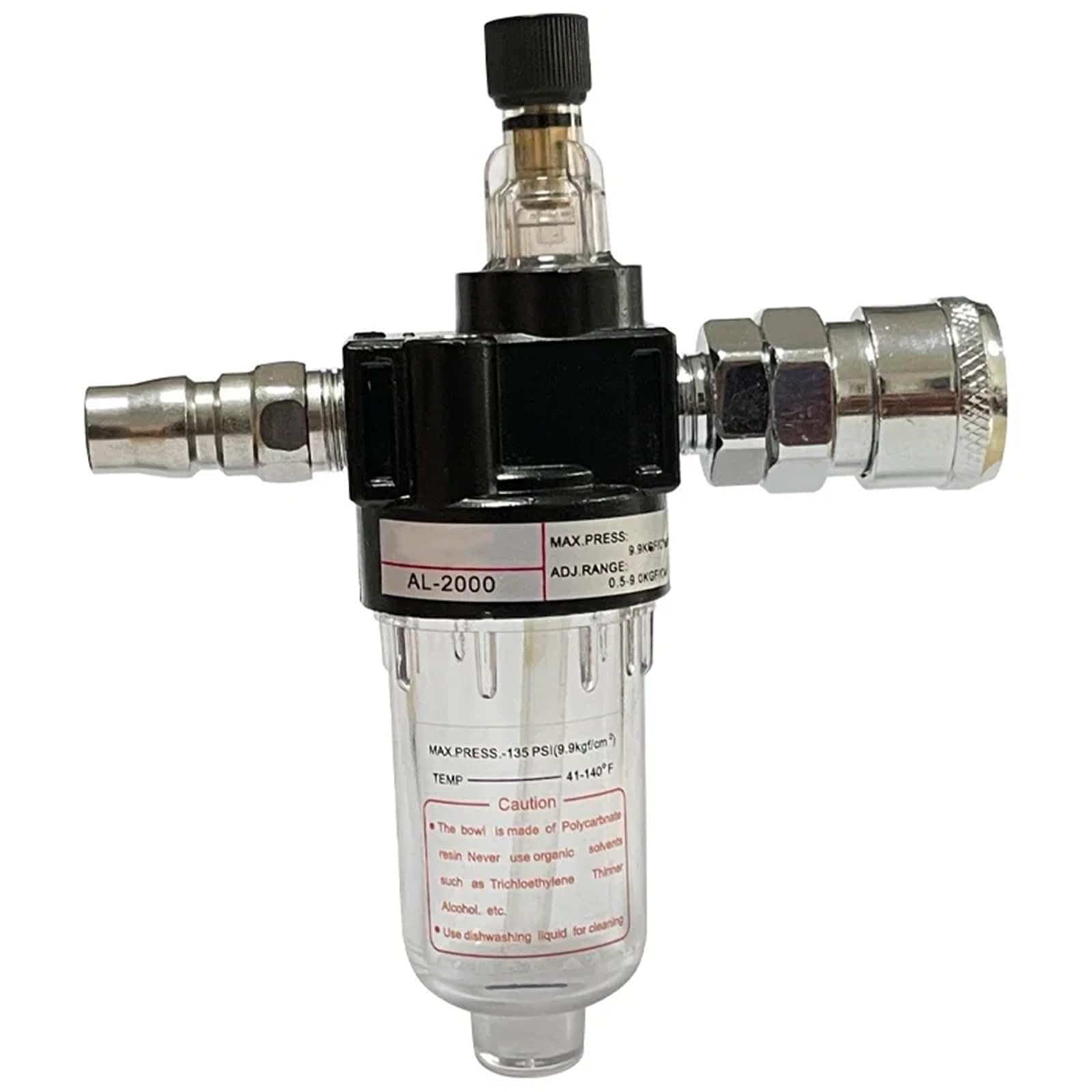 1 unidad AL2000 Lubricador Regulador Filtro de Aire Comprimido Aerógrafo Compresor de Aire Reductor de Presión 1/4"(With 12mm Fitting)