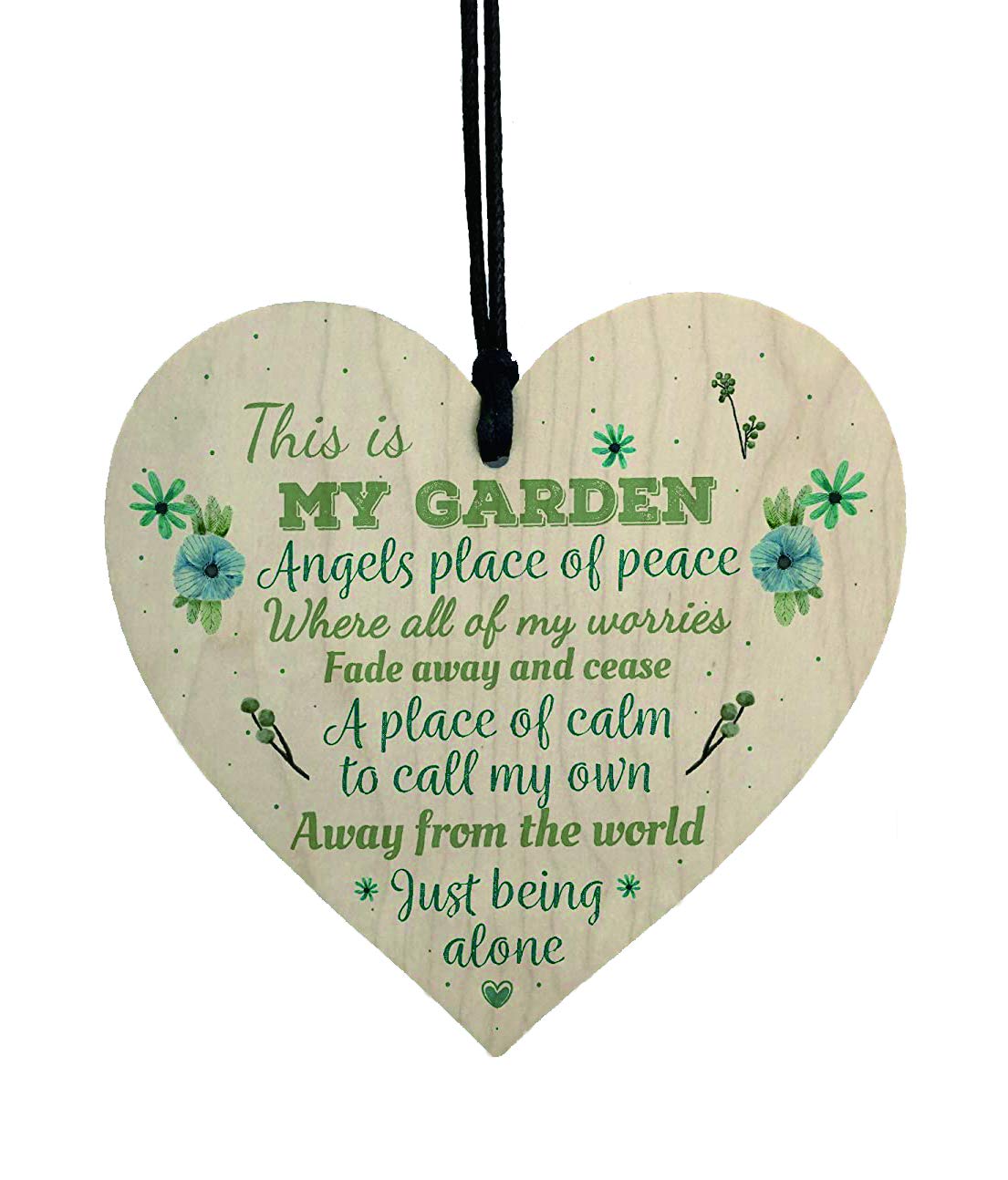 Red Oceam My Garden Novelty Hanging Heart SummerHouse Friendship Sign Garden Shed Gifts For Women