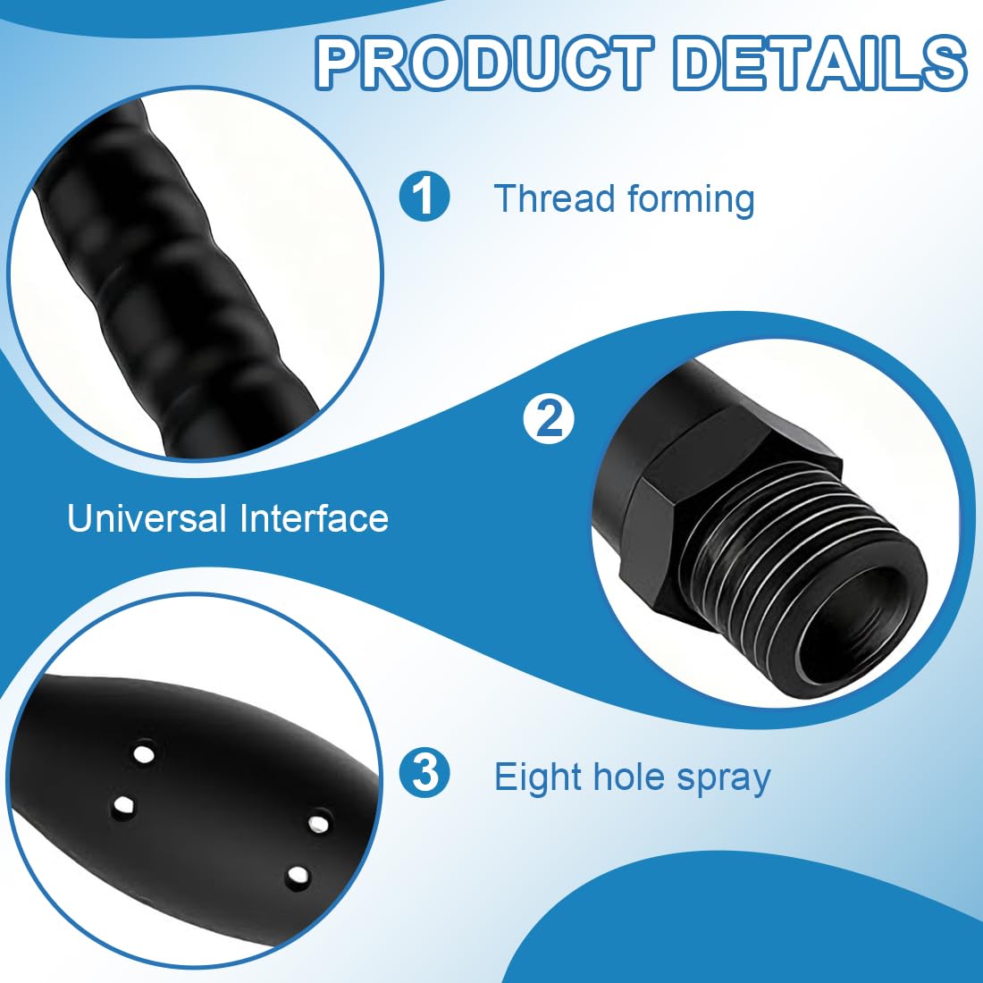 Ducha Anal, Enema Para Ano Con Tubo De 8 Orificios, Material De Silicona, Instrumentos Para La Limpieza De Las Partes íNtimas De Hombres Y Mujeres (Negro) — view 3