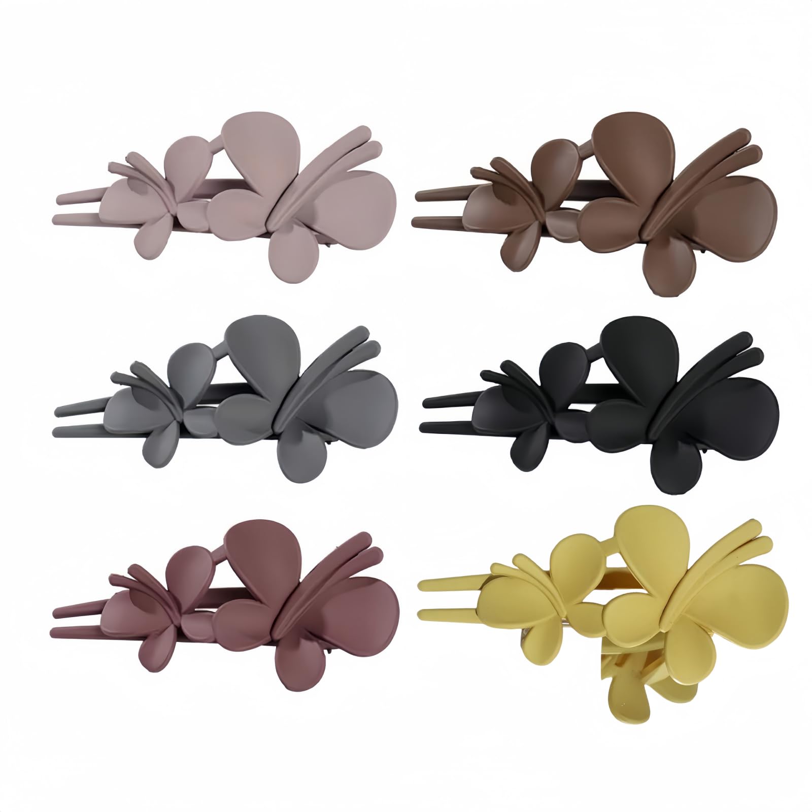 Lilibeila 6 Pcs Butterfly Hair Clips Matte Duckbill Hairpins Large Duck Beak Hair Clip Claw Clip for Thick Hair Daily Hair Accessories for Women Girls - Image 2