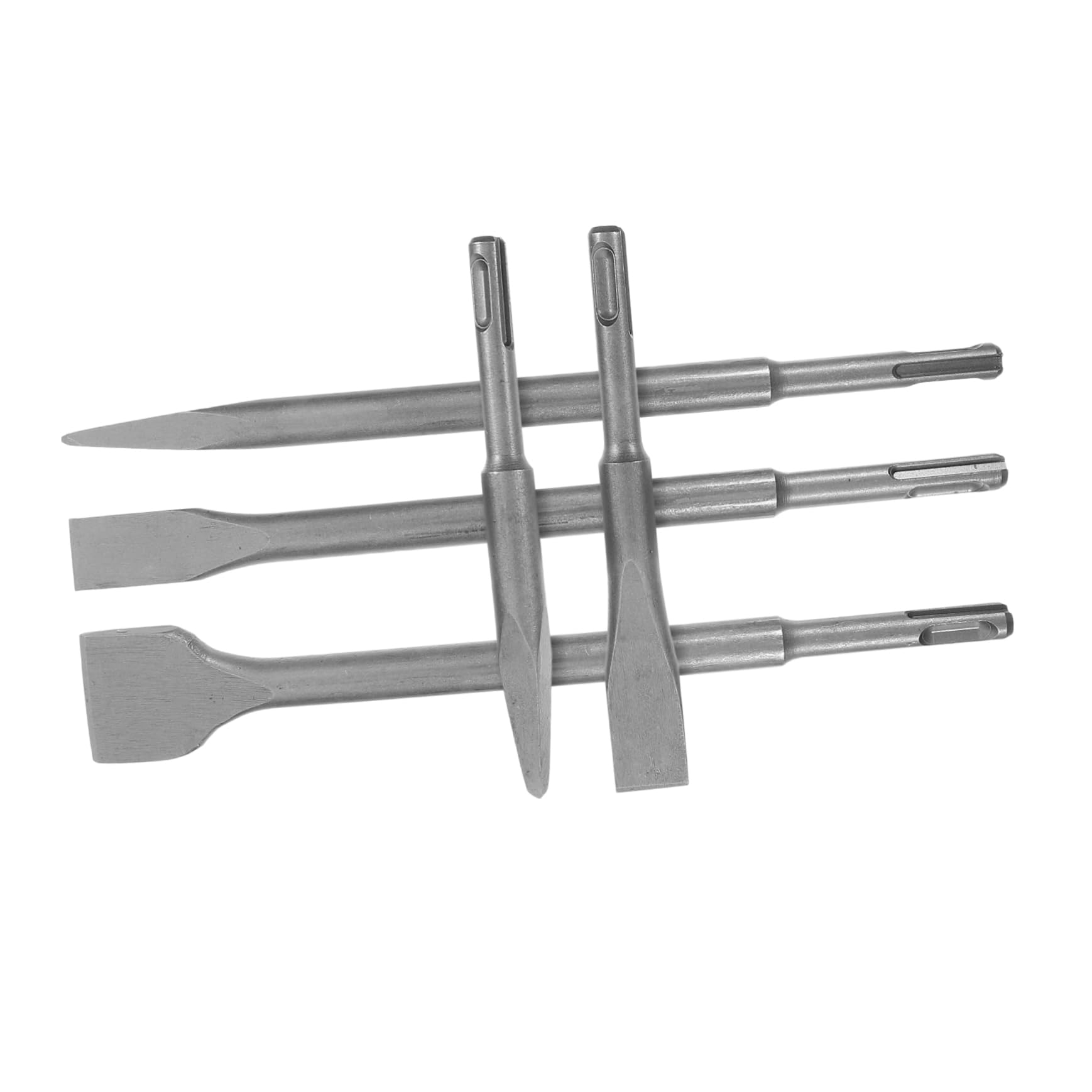 PRETYZOOM Set di 5 Scalpelli per Martello Demolitore, Acciaio e Plastica, per Pareti in Calcestruzzo, Posizione Precisa e Lavoro Stabile, Custodia