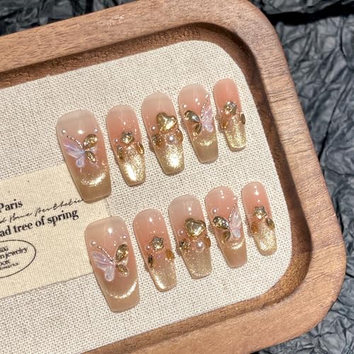 Yacey Handmade Press On Nails – Medium Coffin False Nails for Women - image 1