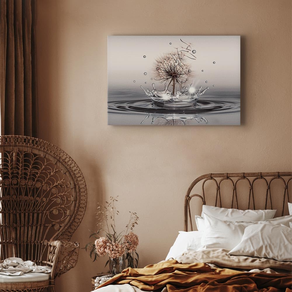 murando Cuadro en Lienzo Diente de leon 120x80 cm Impresión de 1 Pieza Material Tejido no Tejido Impresión Artística Imagen Gráfica Decoracion de Pared – Flores Abstracto Naturaleza b-C-0733-b-a