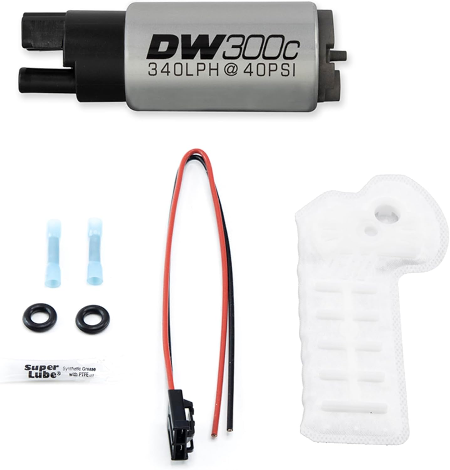 Deatschwerks - 340lph compact fuel pump with out clips w/ 9-1059 install kit (9-307-1059)