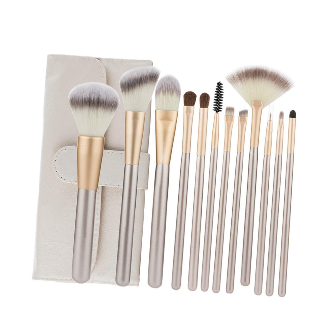 SHERCHPRY 1 Set Brush Set for Eyebrows Eyelashes Cosmetic Application Durable Rice White Makeup Brushes for Daily Professional Use Easy to Clean