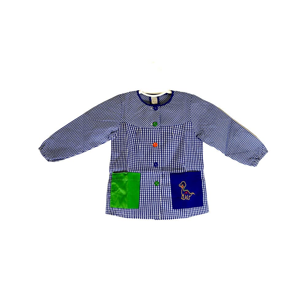 PLUS HOME Bata con Botones Escolar Infantil para ñino-ñina con 6 Colores y Talla de 2-14 años con Dos Bolsillo Laterales y elástica en puño.