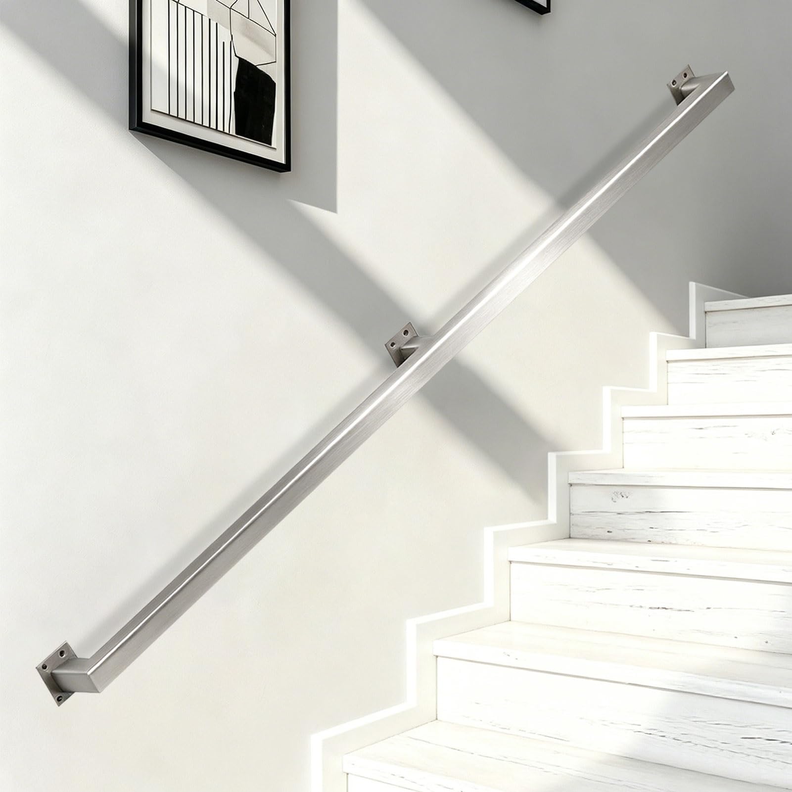 Main courante de rampe d'escalier moderne en acier inoxydable