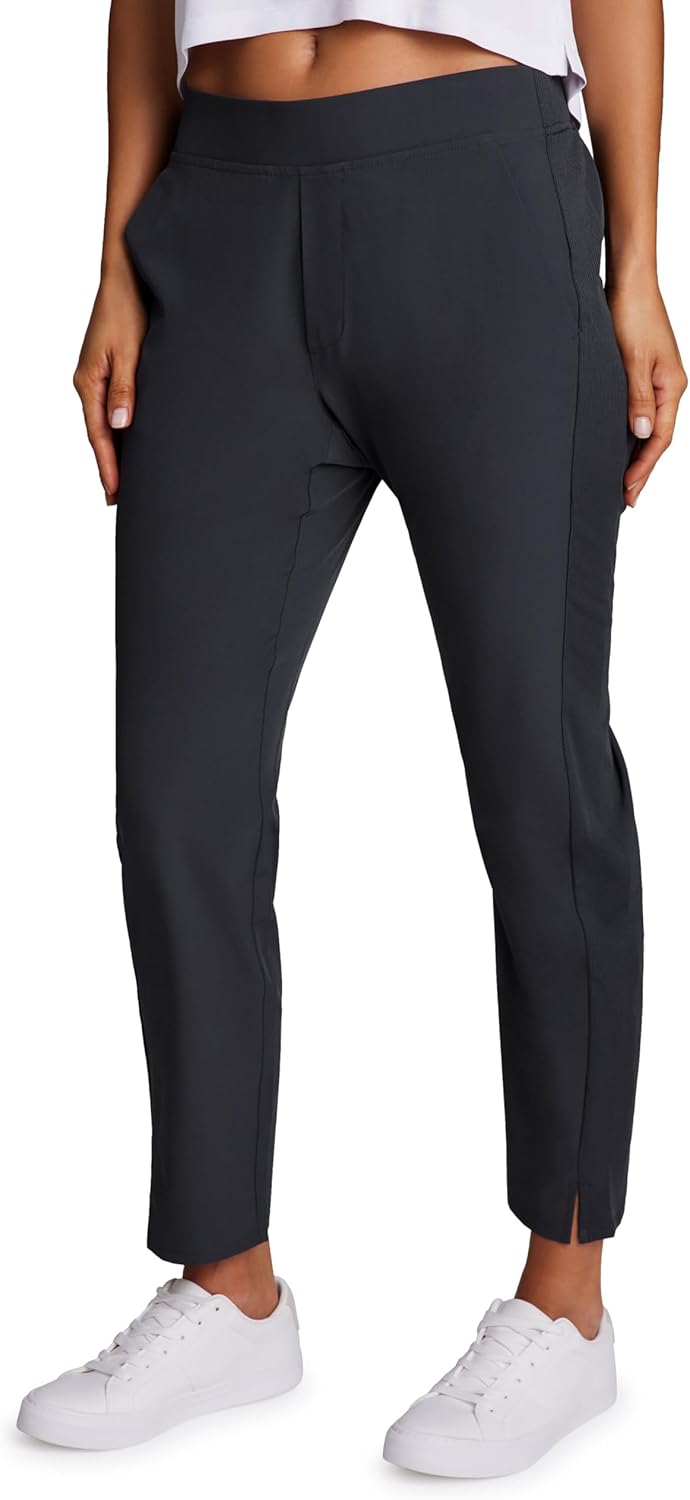 RBX Women's Ankle Pant, Quick Drying Lightweight Stretch Woven Flat-Front Straight Leg Pants - Image 4