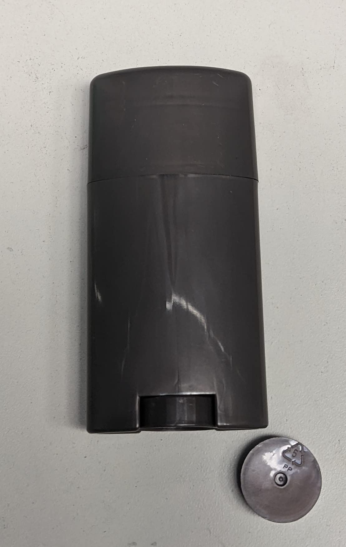 (30) BROWN Plastic Deodorant Containers - New & Empty 2.5 Oz, BPA Free, Twist-up, Bottom-Fill, Classic Oval Shape