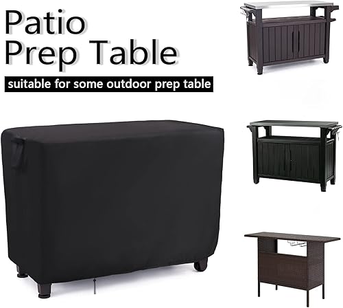 Miniatura 4 de Funda de muebles de exterior de 55 pulgadas para mesa portátil Keter Unity XL, fundas rectangulares impermeables para mesa de patio, cubierta de