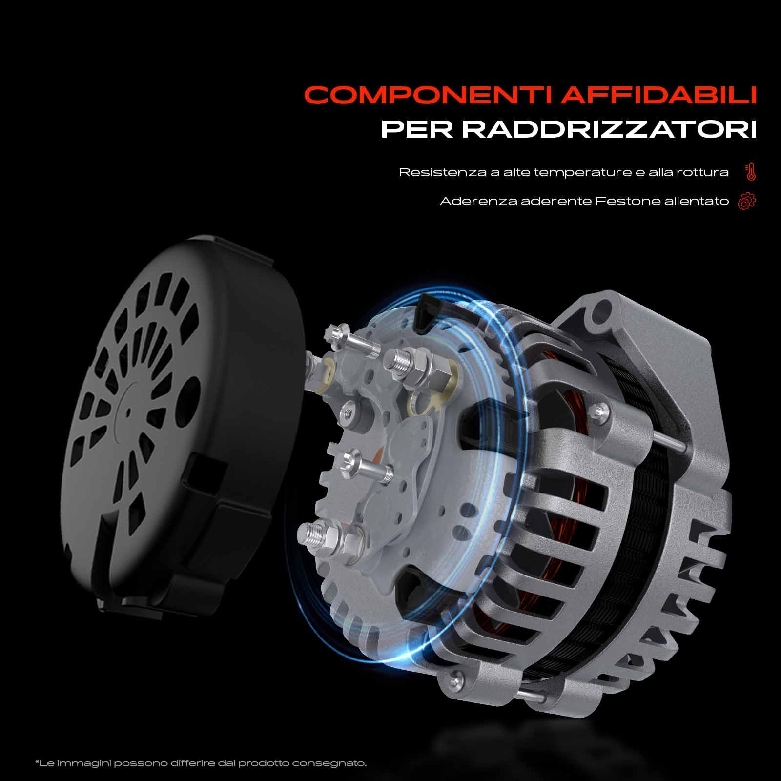 Frankberg Raddrizzatore per alternatore 12V 115mm 132718 | Compatibile con: Autobus di linea E, Pianale/telaio Transit E, Scatola di transito E