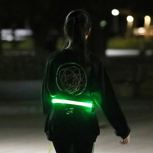 Miniatura 8 de BOIDA - Cinturón reflectante LED, 1 unidad, equipo de alta visibilidad para correr, andar en bicicleta, acampar, caminar y ciclismo, recargable por
