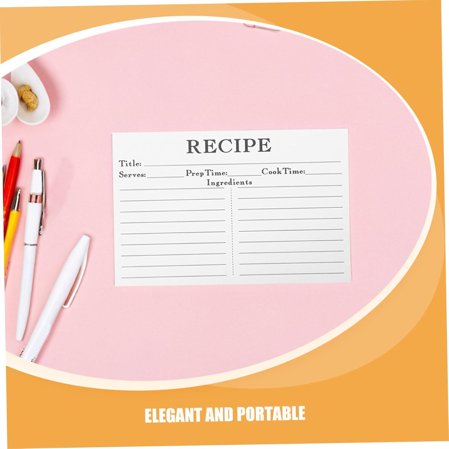 50pcs Blank Double-sided Recipe Cards for Weddings and Bridal Showers Elegant Kitchen Note Cards for Food Recording Smooth Writing Sturdy Functional