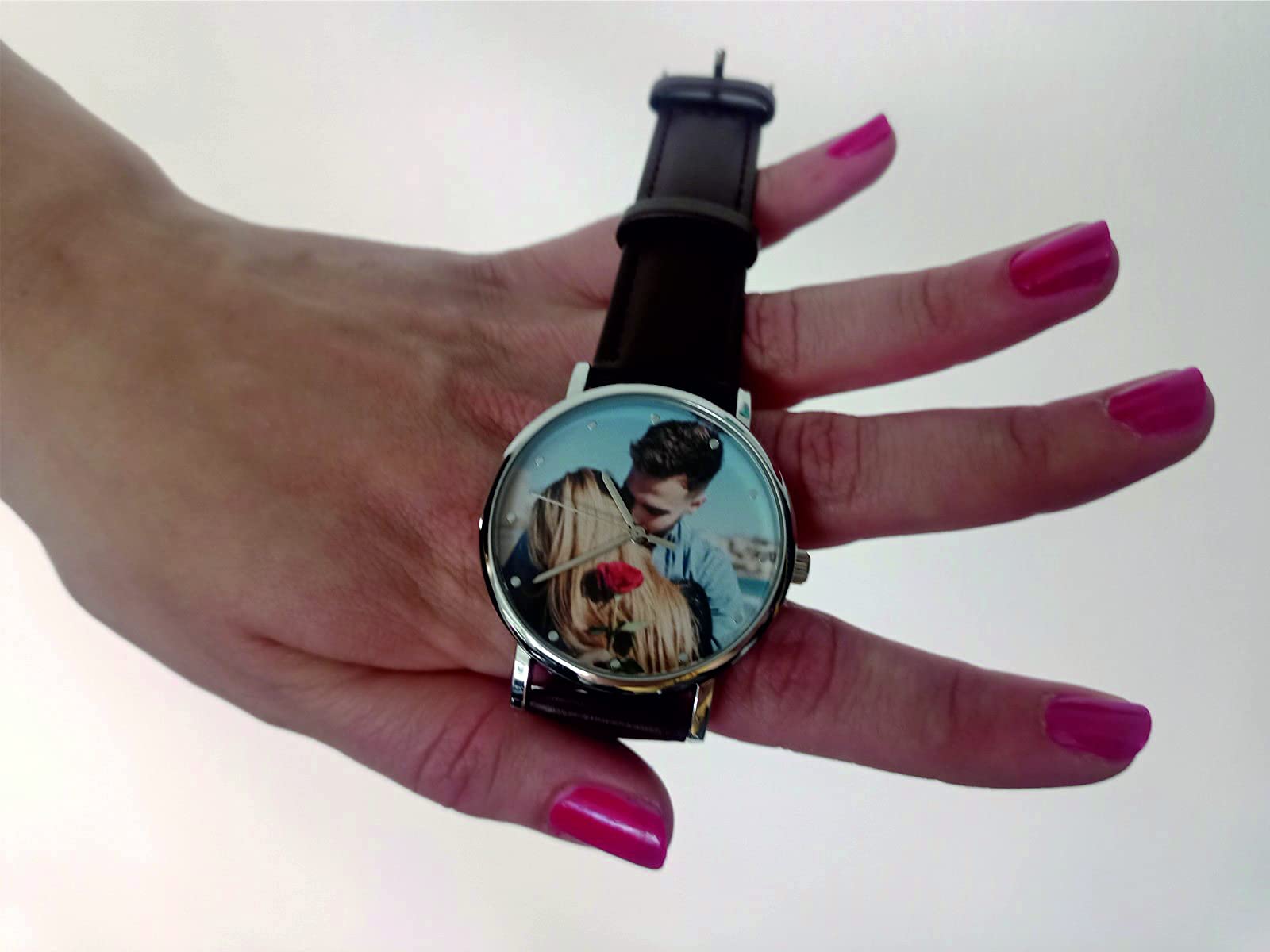 Memories - Reloj de pulsera personalizado con su foto, diámetro de 40 mm, regalo para fotos para amigos y familia, fabricado en Alemania