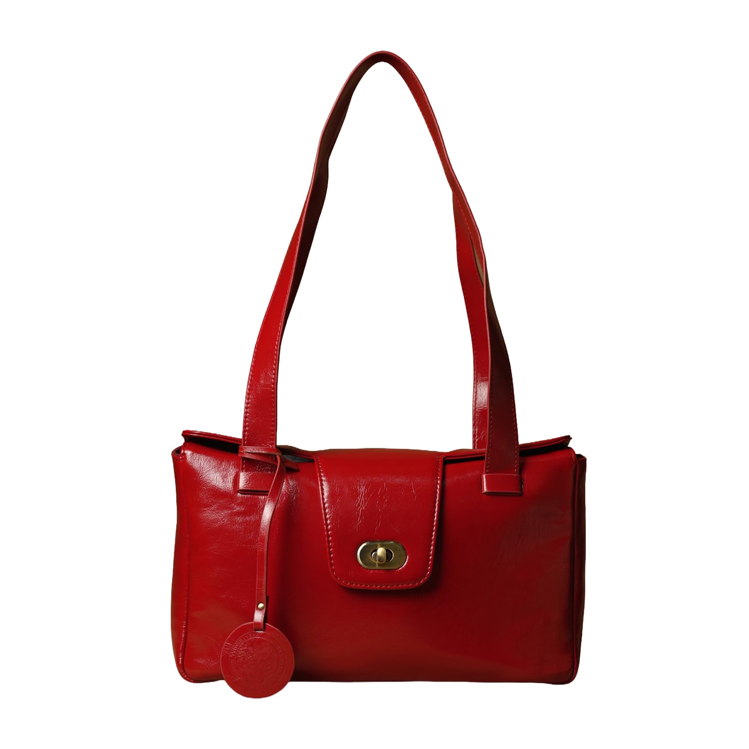 theater Women's Structured Shoulder Bag | Premium Faux Leather Tote Handbag with Turn Lock Closure | Spacious Everyday Handbag for Work, Travel, Shopping & Daily Use-picture-37