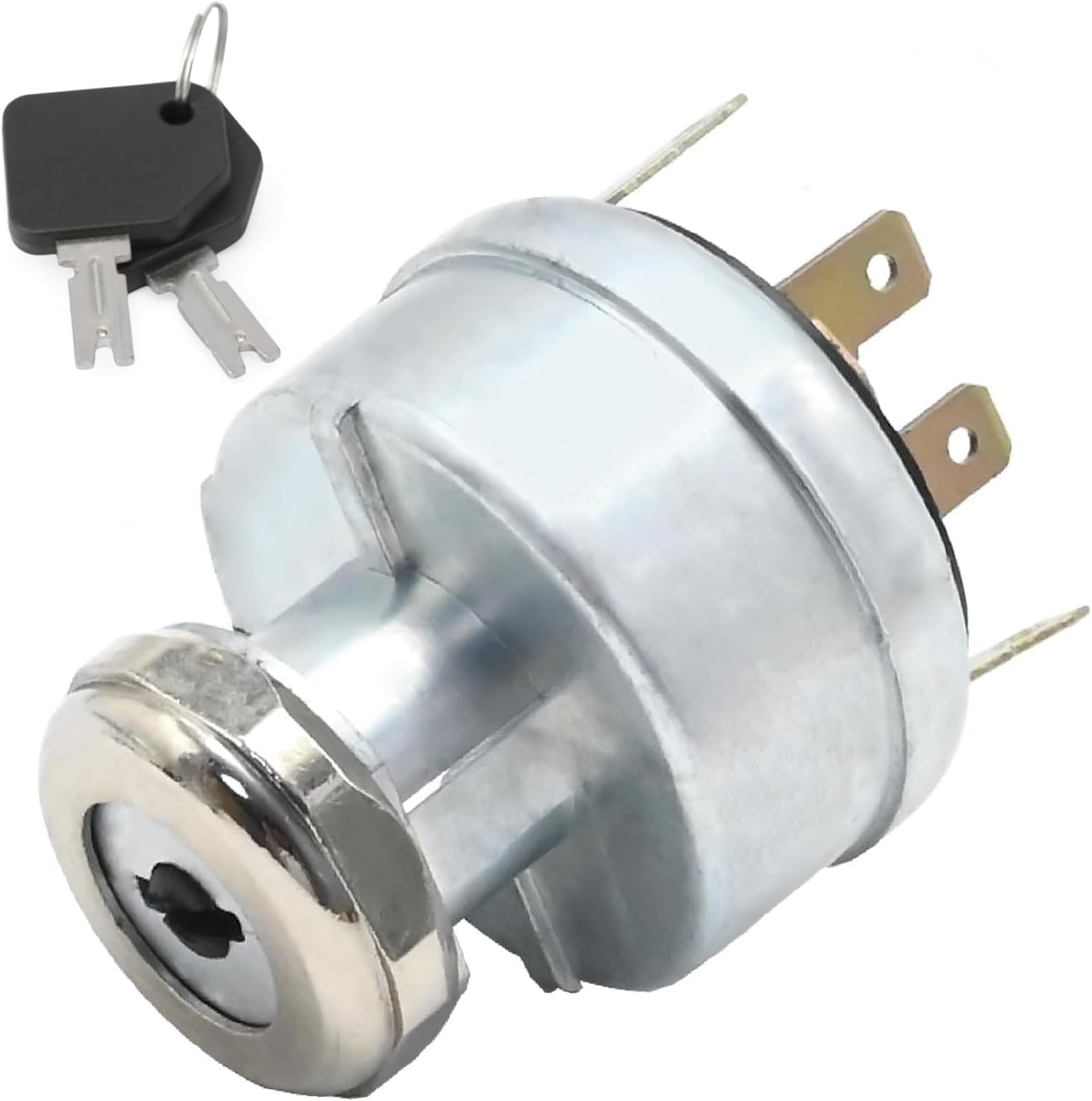 4292483 Ignition Starter Switch with 2 Keys | Compatible with POLLAK 31-297, Clark and Hyster TO015B Forklifts | Replace 2782017