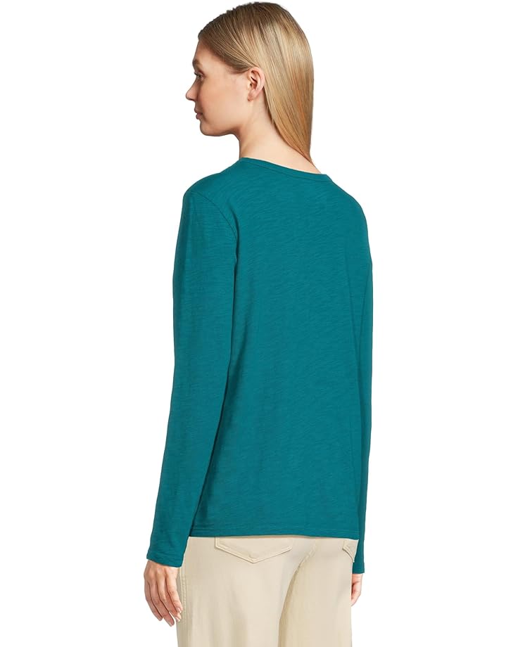 Elliott Lauren Garment Dye Tees - Long Sleeve V-Neck Knit Top - #3 of 5