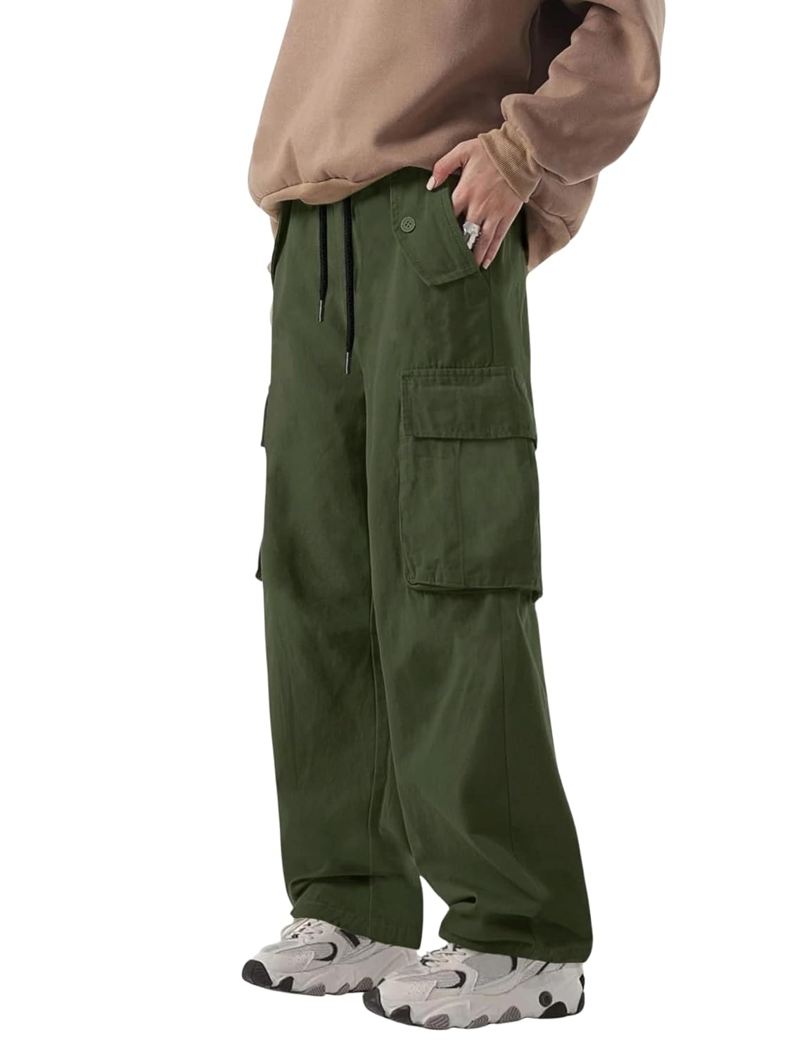 Lymio Men’s Regular Fit Low Rise Cargo || Cargo Pants Cotton || Cargos (Cargo-42-45)