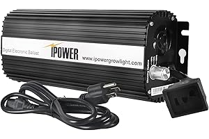 iPower GLBLST600D Horticulture 600 Watt Digital Dimmable Electronic Hydroponics HPS MH Grow Light