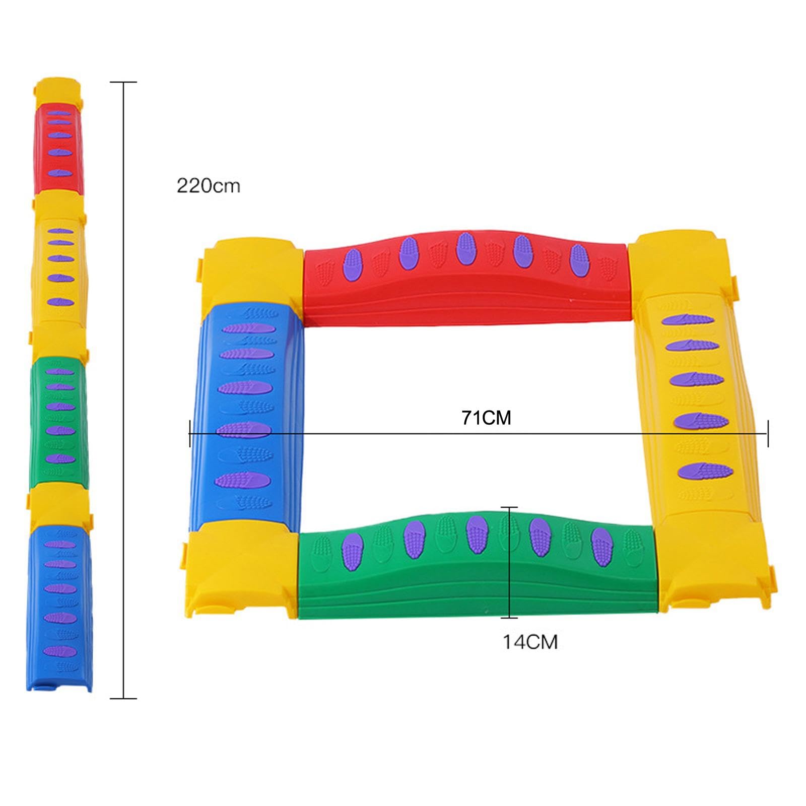 Giocattolo per L'allenamento Dell'equilibrio E della Coordinazione dei Bambini con Gradini a Incastro, 4 Dritto 4 Molo