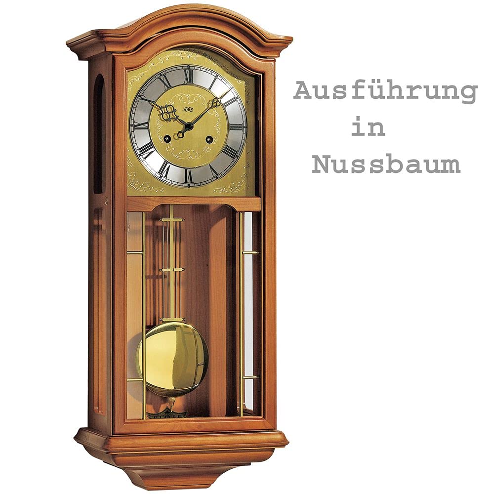 JG AMS 2651/1 Regulateur Regulator mit Pendel mechanisch Holz Nussbaum