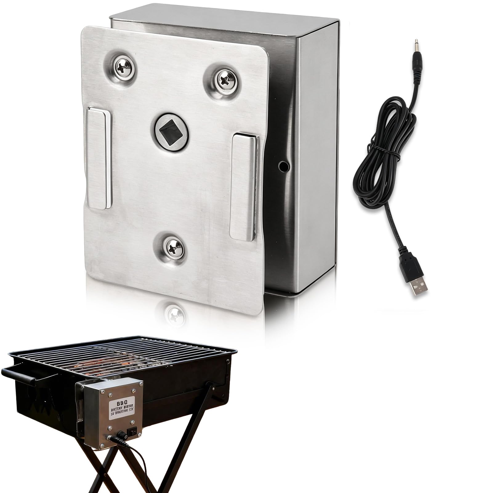 Motore Di Girarrosto A Griglia, Motore Per Girarrosto Motore Per Spiedo Di Ricambio Universale Lega Di Alluminio Da 70 Kg Carico 12v A Potenza Grande Barbecue Cc Girarrosto Girarrosto Elettrico