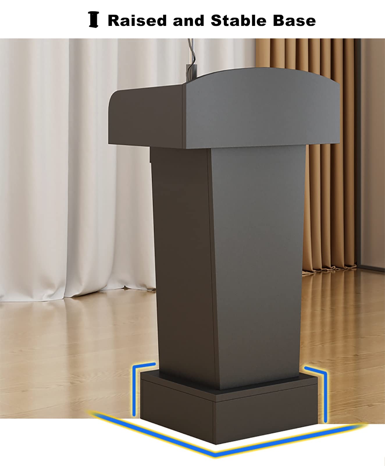 Podium multifonction avec rangement – Idéal pour les salles de classe, les églises et les événements – Podium de réception pour conférences et présentations