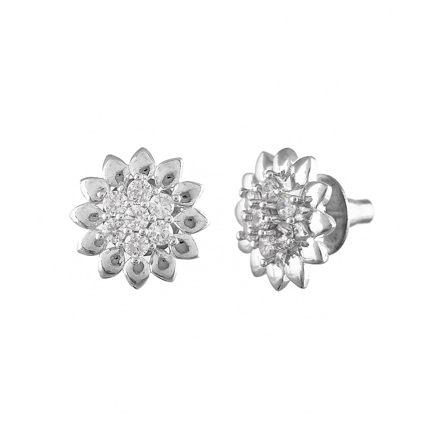 Voylla Valentines Day 925 Sterling Silver Blooming Flower Stud|Gift For Her|Valentines Gift For Her| (B0CS3SHDFS) Amazon Price History, Amazon Price Tracker