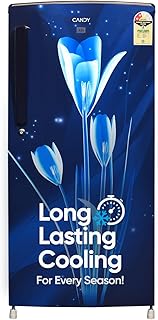 CANDY 185 L 2 Star Direct Cool Single Door Refrigerator with Flower Pattern,Stabilizer Free Operation & Glossy Finish (Marine Lily, CSD1962ML)