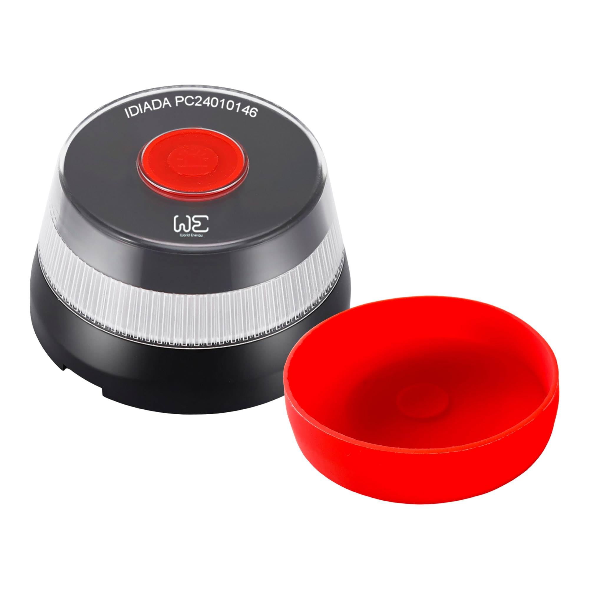 We Set de baliza de Emergencia V16 + Adaptador para fijación en Superficies no imantables (Aluminio, etc)