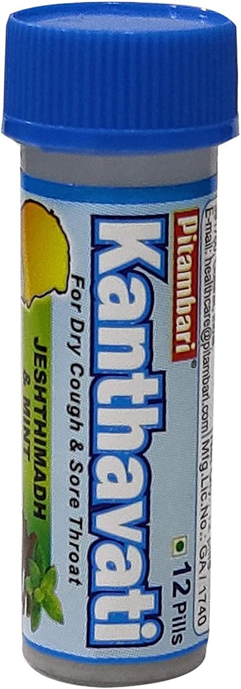 Pitambari kanthavati for dry cough & sore throat -1 jar (12 pills*24 bottle)