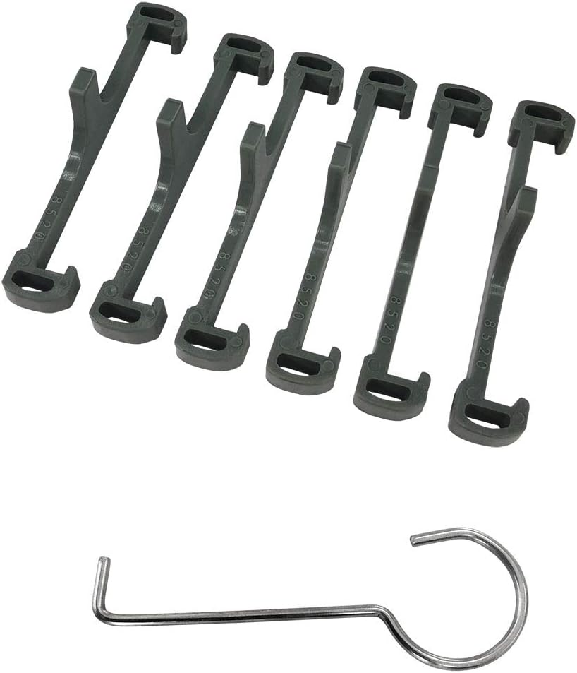 Neodrain Grey Plastic Clip for Linear Drain, Tile Tray supporter, for Neodrain 12" Tile-insert Shower Drain, with Lifting Hook, 6 PCS Gray Fit Neodrain Linear Drain 12''