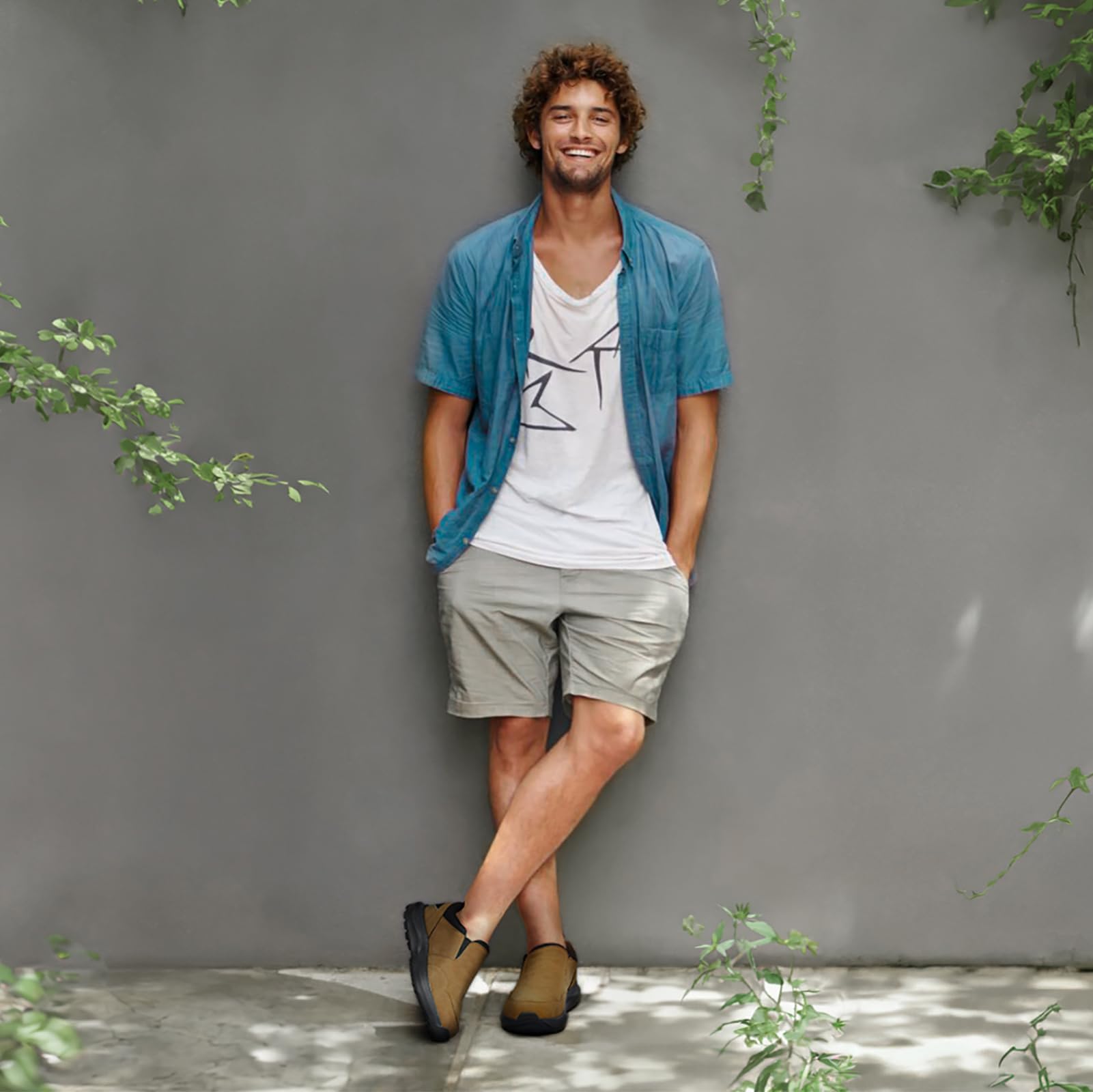 FitVille Scarpe Uomo Senza Lacci Pianta Larga Loafer e Mocassini Scarpe da Camminata Escursionismo Trekking Antiscivolo Casual Slip-on Sneakers