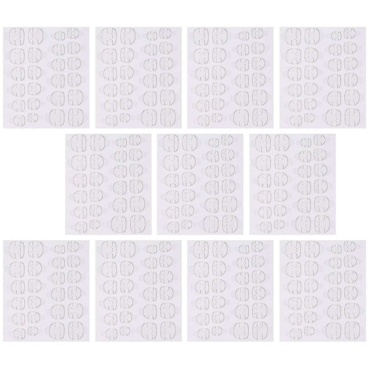 20 Sheets Nail Double-Sided Glue Stickers Invisible Tabs