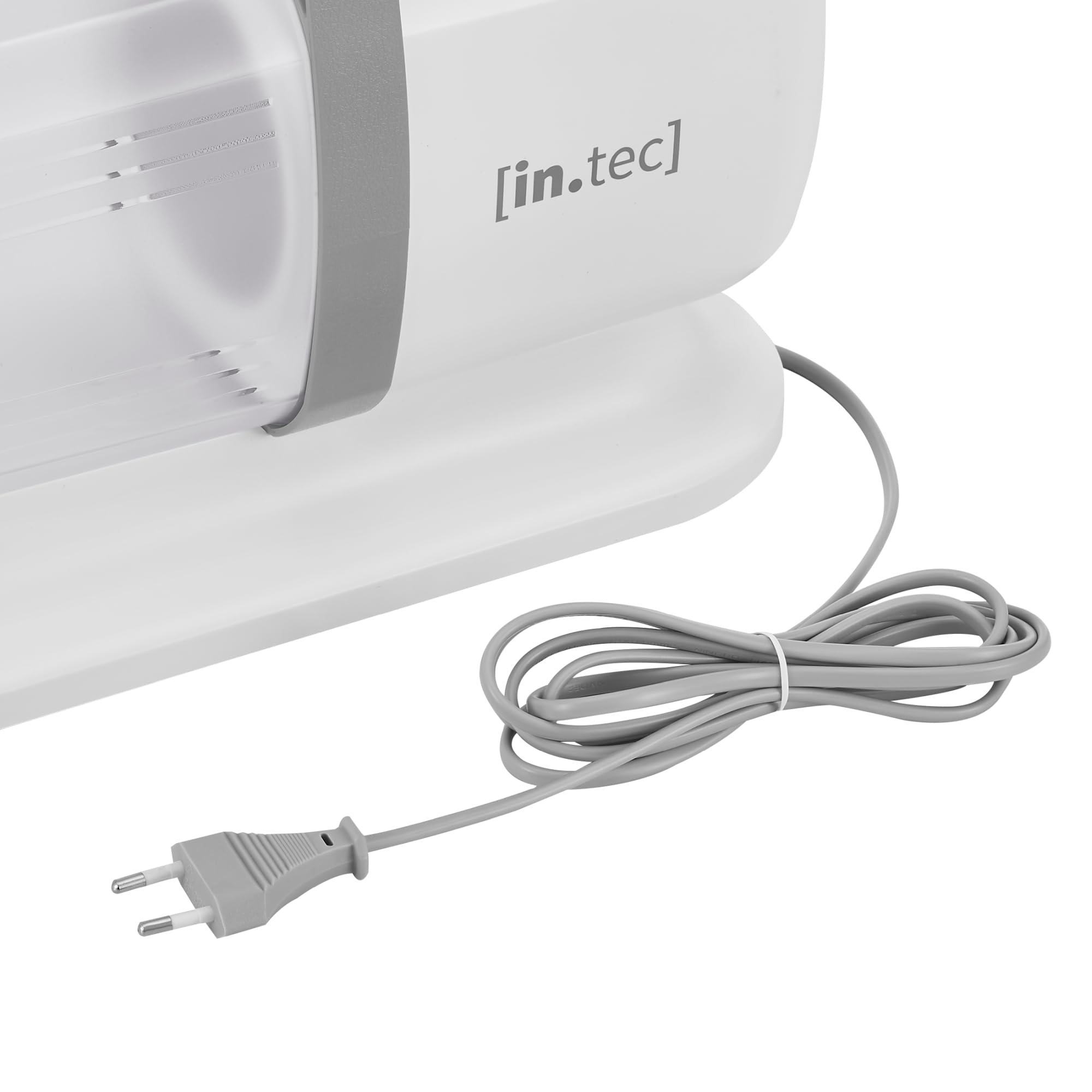 in.tec Maquinilla Eléctrica con Aspiradora de Pelo Amesbury 5 en 1 para Perros y Gatos Cepillo Aspirador Eléctrica para Mascotas Plástico Metal 22,5 x 33 x 13,8 cm - Blanco/Gris