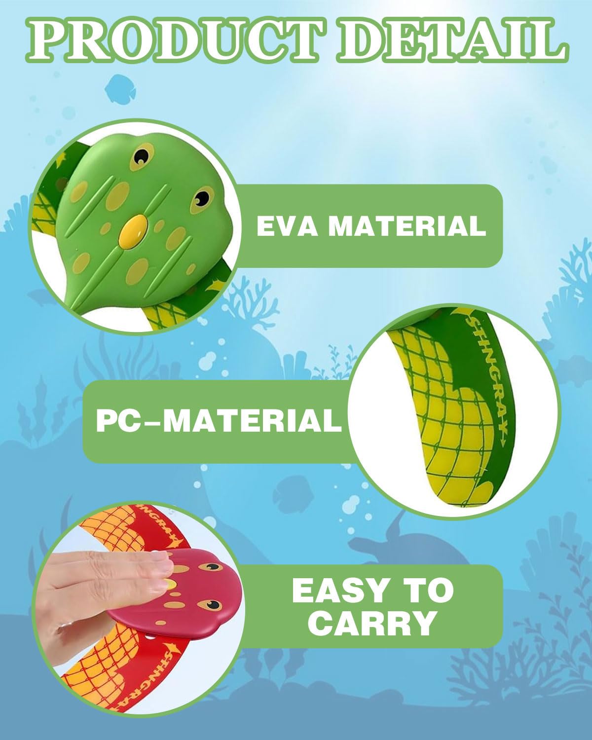 2 pcs Juguetes de Buceo, Juegos Pez Agua Acuático para Piscina, Verano, Devil Fish para Niños