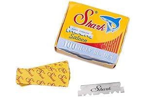 100 Shark Super Stainless Straight Edge Barber Razor Blades