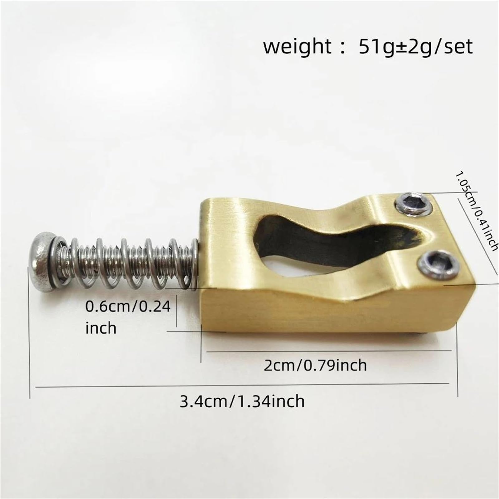 Bridge Parts Copper Brass Gourd Shape Tremolo Bridge Saddles For Electric Guitar(Silver)