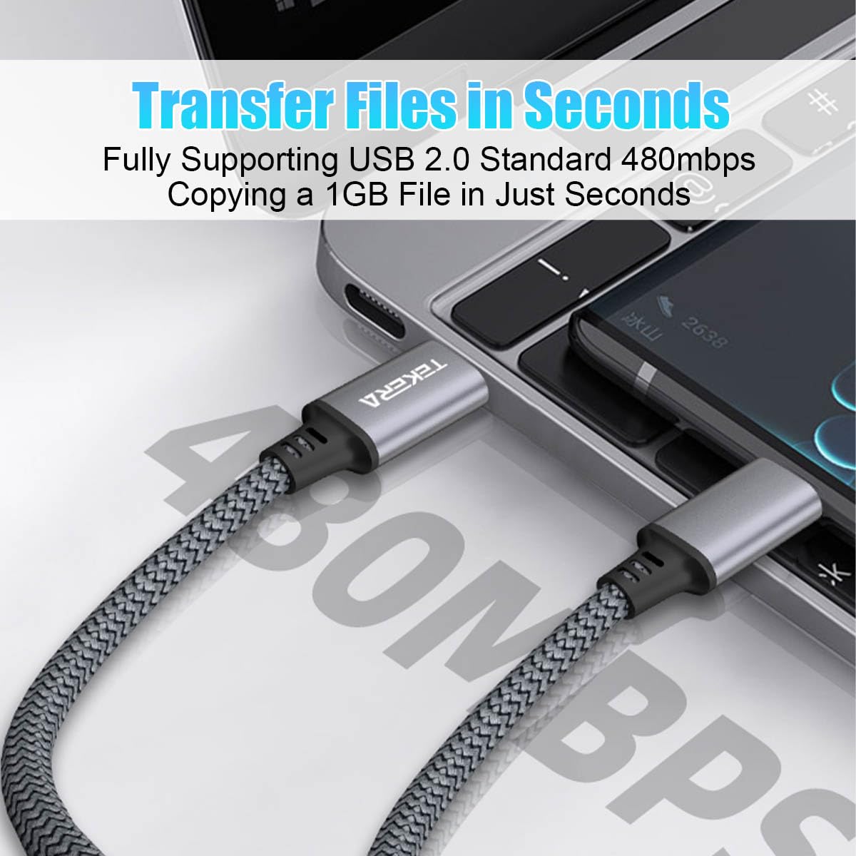 Cavo da USB C a USB C, cavo da USBC a USBC PD Cavo di ricarica rapida di tipo C Cavo di ricarica USB C (60 W (2 m)