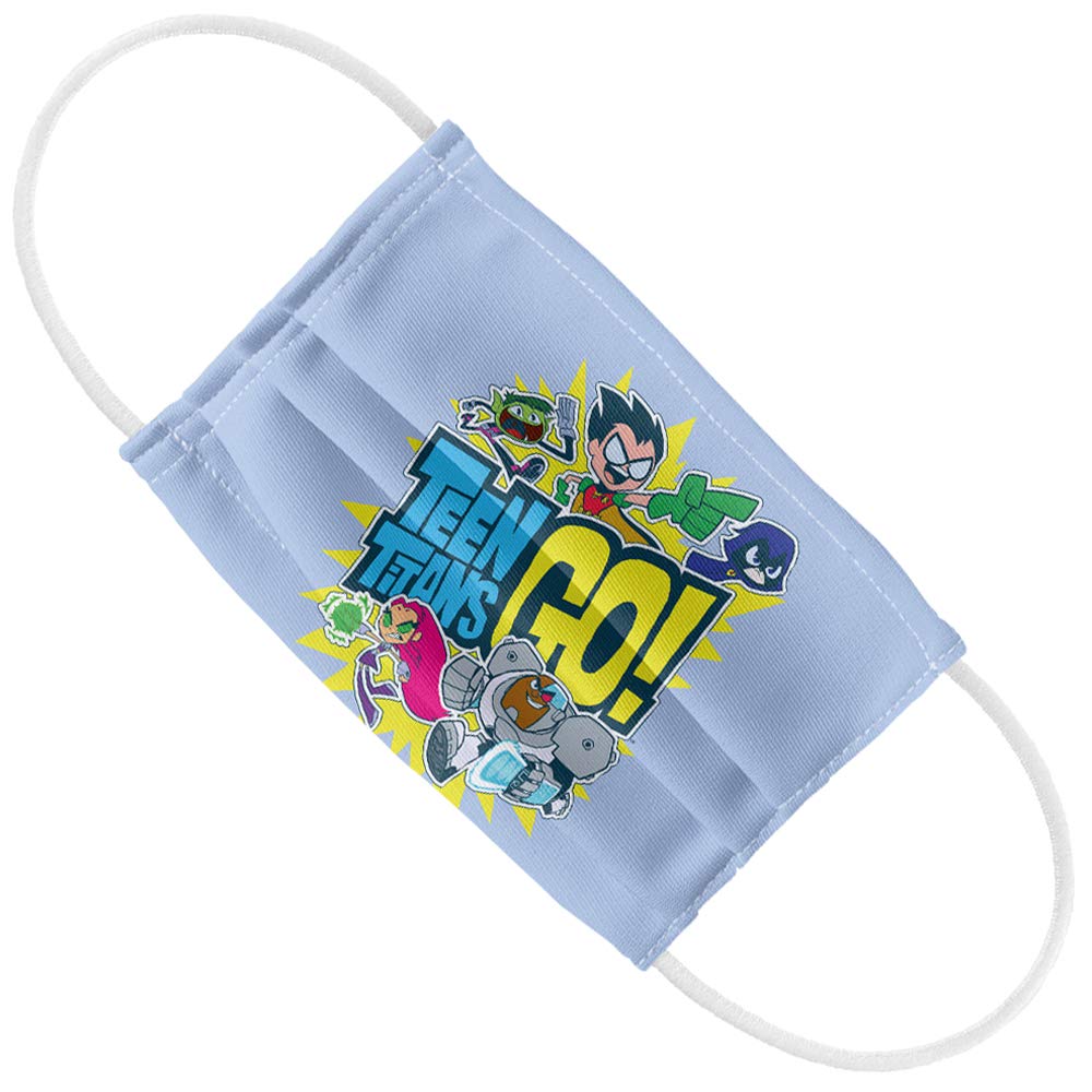 Popfunk Teen Titans Go! Kids Team 1-Ply Reusable Face Mask Covering with Adjustable Nose Wire