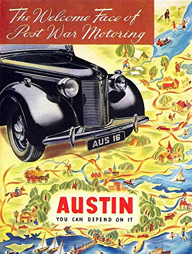Austin A90 Convertible Zinn Zeichen Vintage Retro Metall Poster Film Ideal für Pub Schuppen Bar Office Man Cave Home Schlafzimmer Esszimmer