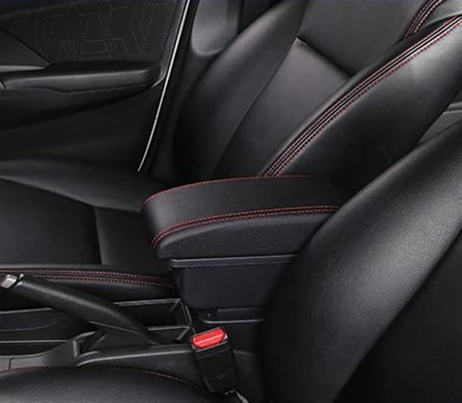 NMJLQW Storage Rack Center Console Armrest Storage Box For Ignis 2005-2022 Car Interior Parts Modification Accessories(B1 Black red 3USB)