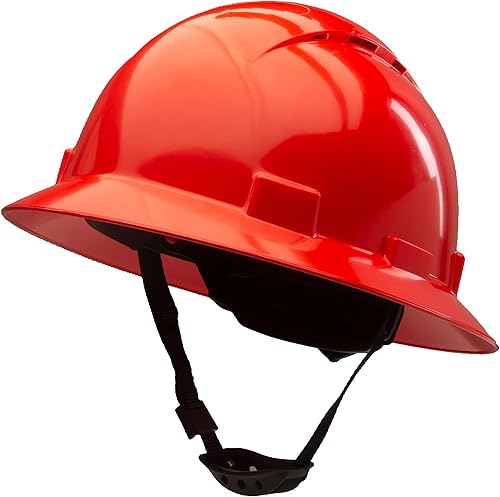 Casco de seguridad OSHA de ala completa, ventilado, con sistema de trinquete de 6 puntos, cumple con ANSI Z89.1, equipo de protección personal,