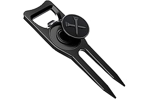 Blue Tees Golf 6-in-1 Premium Divot Tool & Ball Marker - Bottle...