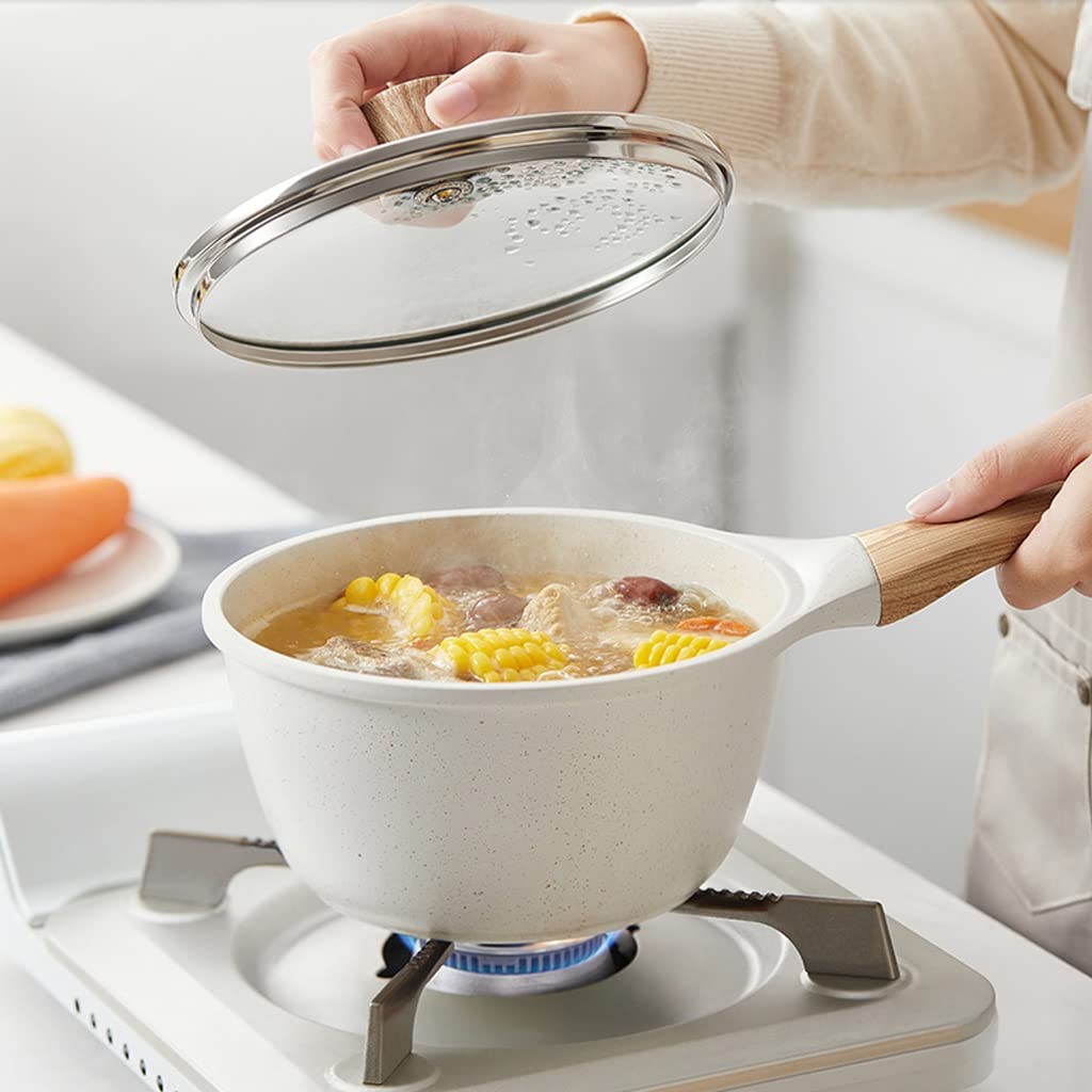 Rondel Z Pokrywką Rondel z pokrywką, Pani sosem nonstick, garnek sosu ergonomicznym uchwytem, ​​łatwy do czyszczenia, kuchenne naczynia Sprzęt Kuchenny