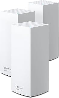 Linksys Atlas WiFi 6E Router Home WiFi Mesh System, Tri-Band, 9,000 Sq. ft Coverage, 195+ Devices, Speeds up to (AX8400) 8.4Gbps - MX8503W-AMZ
